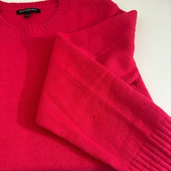 Banana Republic Women’s Lofty Crew Neck Long Sleeve Pullover Sweater Pink Size L - Picture 8 of 10